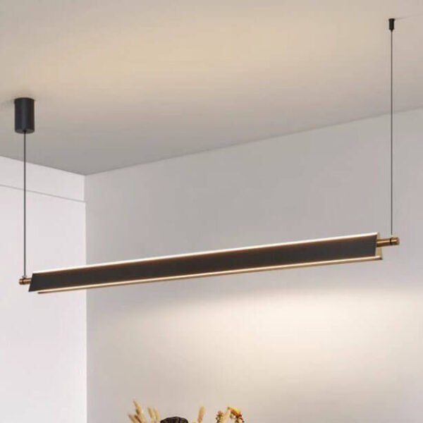 Đèn thả bàn ăn TVN805 hợp kim sơn đen mạ vàng dài 120cm dây thả 1m