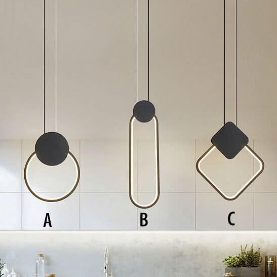 Đèn thả bàn ăn TVN888 hợp kim sơn đen Ø20cm x cao 28cm