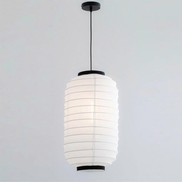 Đèn ốp trần phòng thờ TVN905 chao đen giấy trắng Ø20cm x cao 45cm