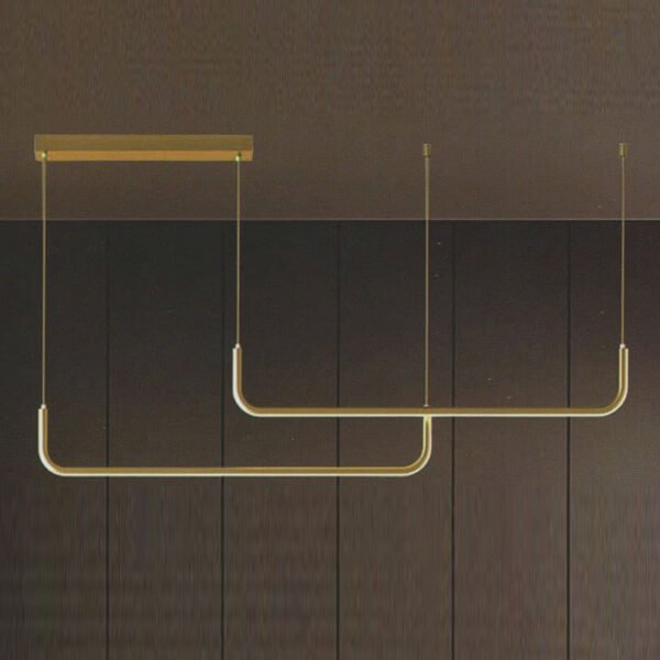 Đèn thả bàn ăn TVN916 hợp kim sơn vàng dài 120cm