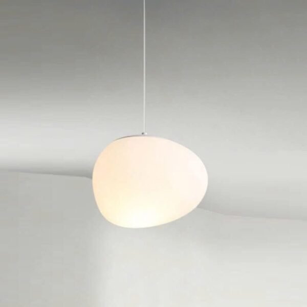 Đèn thả bàn ăn TVN919 hợp kim sơn trắng chao nhựa mờ Ø32cm