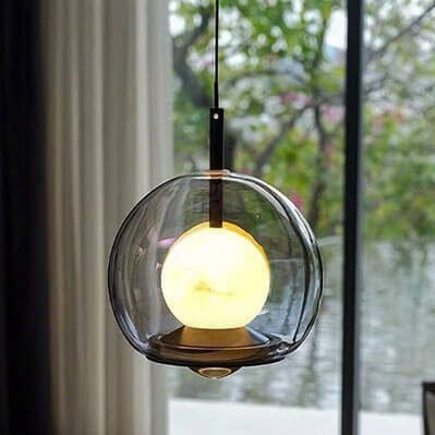 Đèn thả bàn ăn TVN933 kính Ø20cm