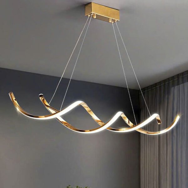 Đèn thả bàn ăn TVN949 hợp kim mạ vàng dài 100cm x cao 16cm