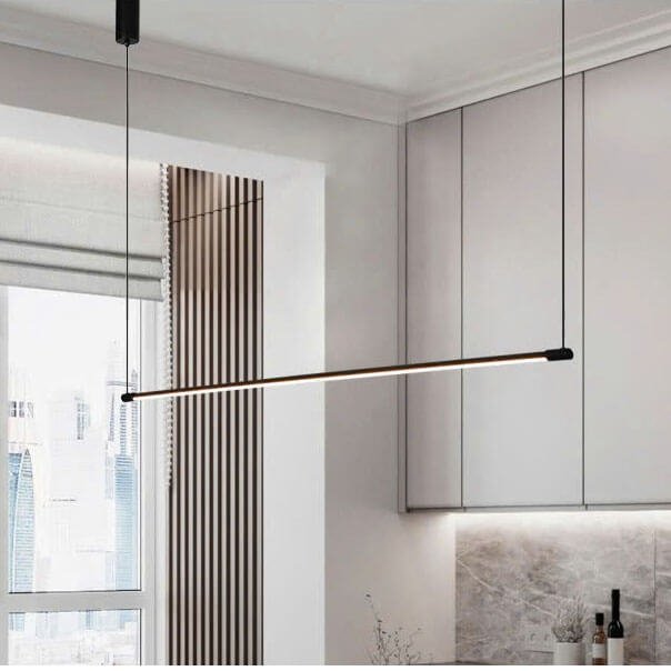 Đèn thả bàn ăn TVN951 hợp kim sơn đen dài 106cm