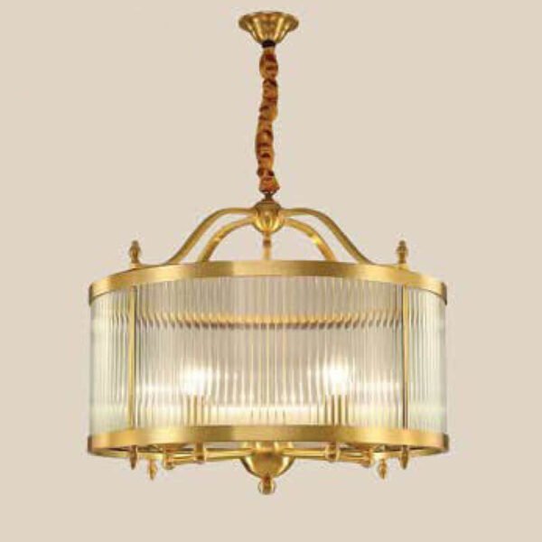 Đèn thả đồng nguyên chất TVX323 phối kính