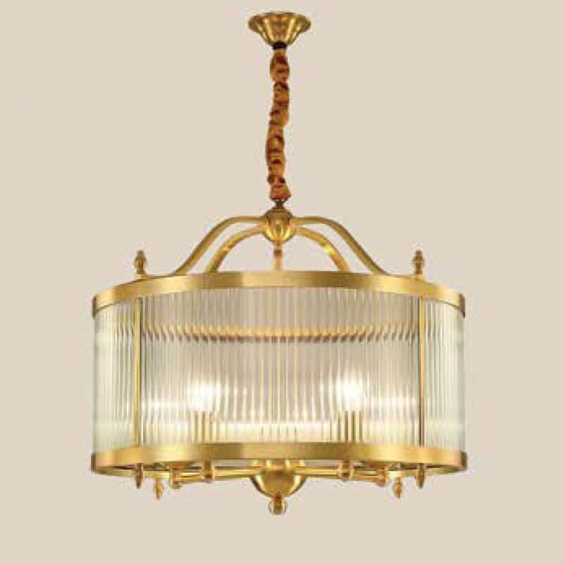 Đèn thả đồng nguyên chất TVX323 phối kính