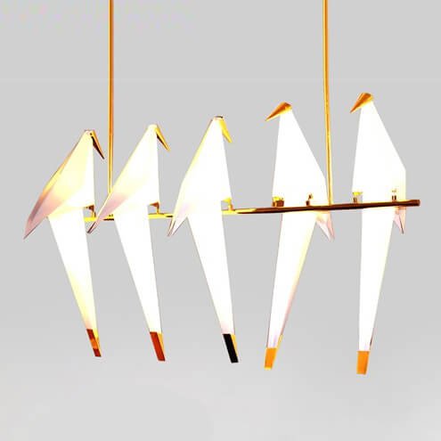 Đèn thả bàn ăn TVX47 mạ vàng chao kính đen, dài 112cm