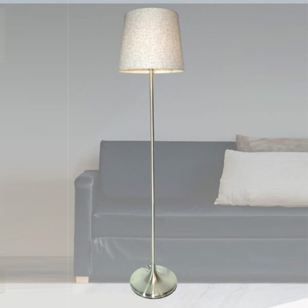 Đèn cây phòng khách TXC07 chao vải màu ngà, cao 156cm