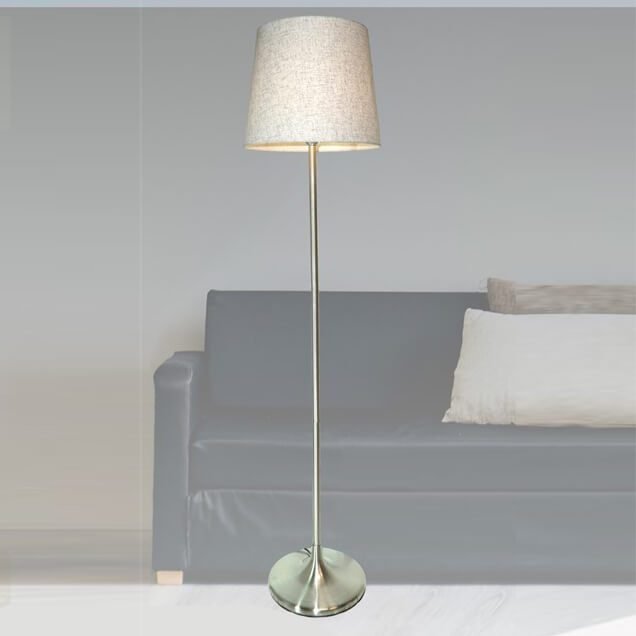 Đèn cây phòng khách TXC07 chao vải màu ngà, cao 156cm