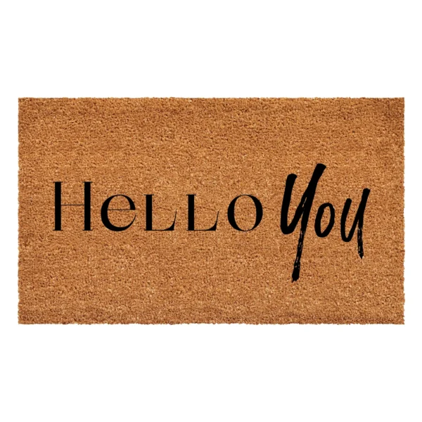 Thảm chùi chân xơ dừa Calloway Mills chữ Hello You