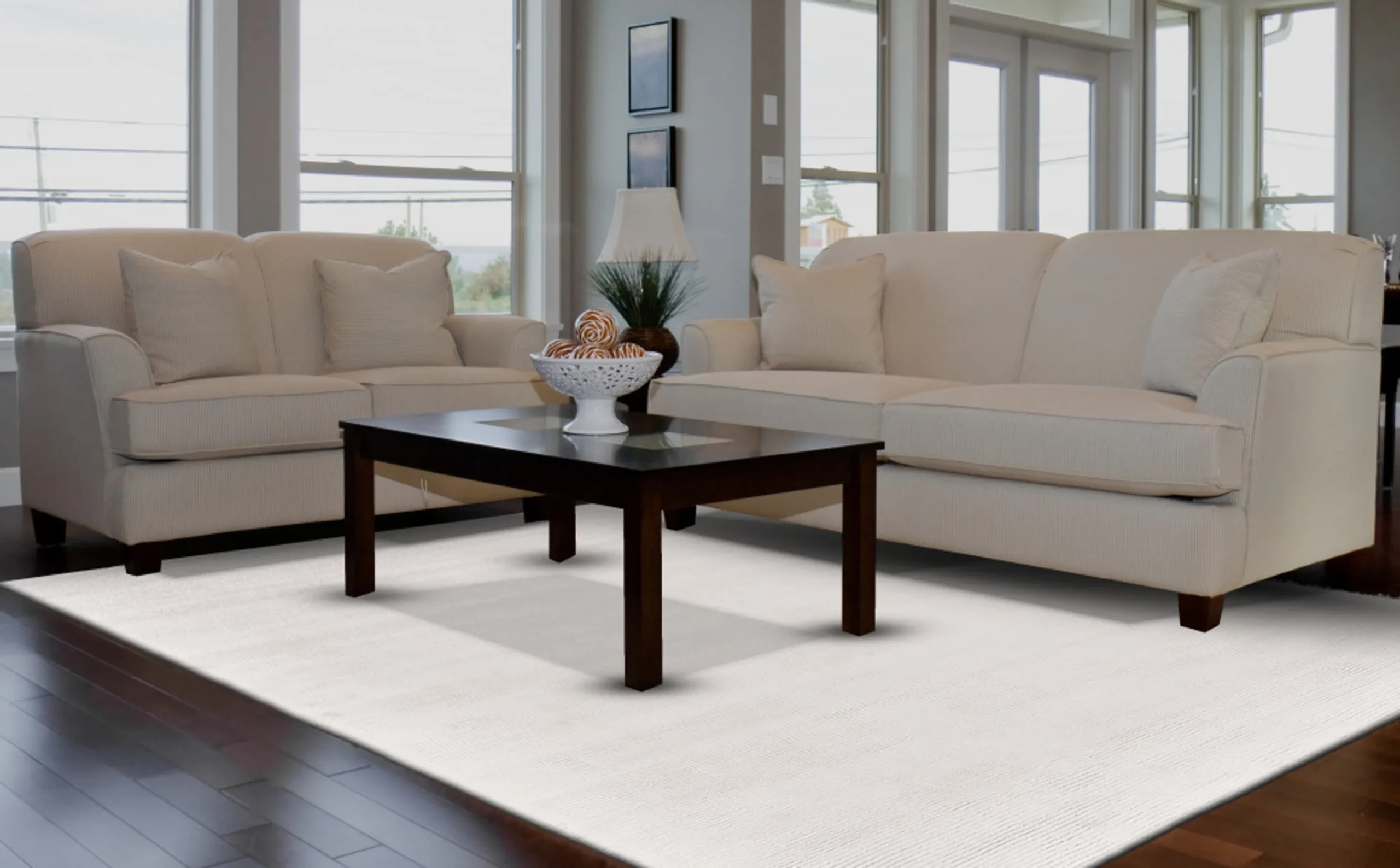 Thảm trải sàn dệt tay phong cách cũ kỹ 2,4m x 3,35m màu trắng - Ảnh 4