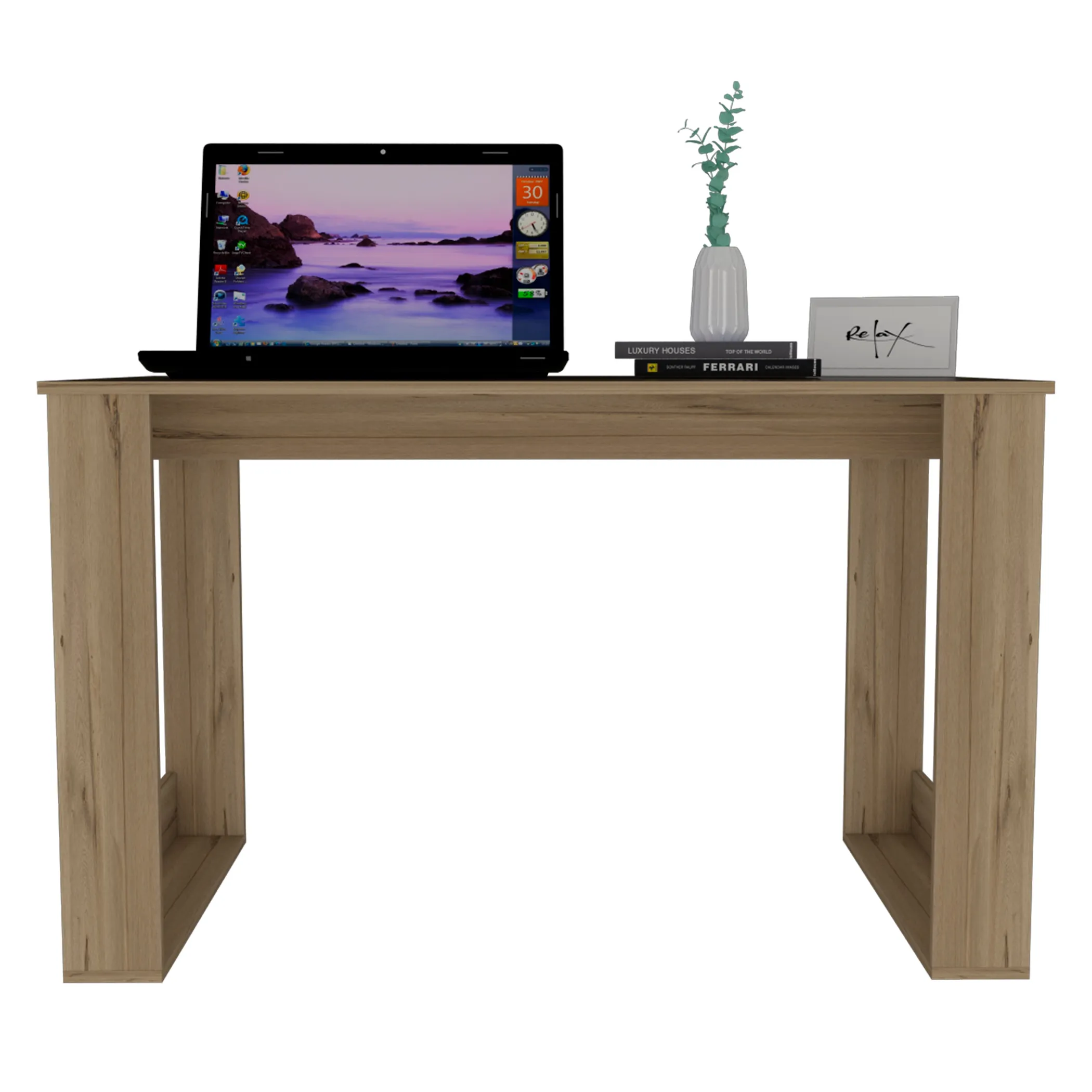 Bàn làm việc Oviedo 120cm màu gỗ sồi sáng - Ảnh 3