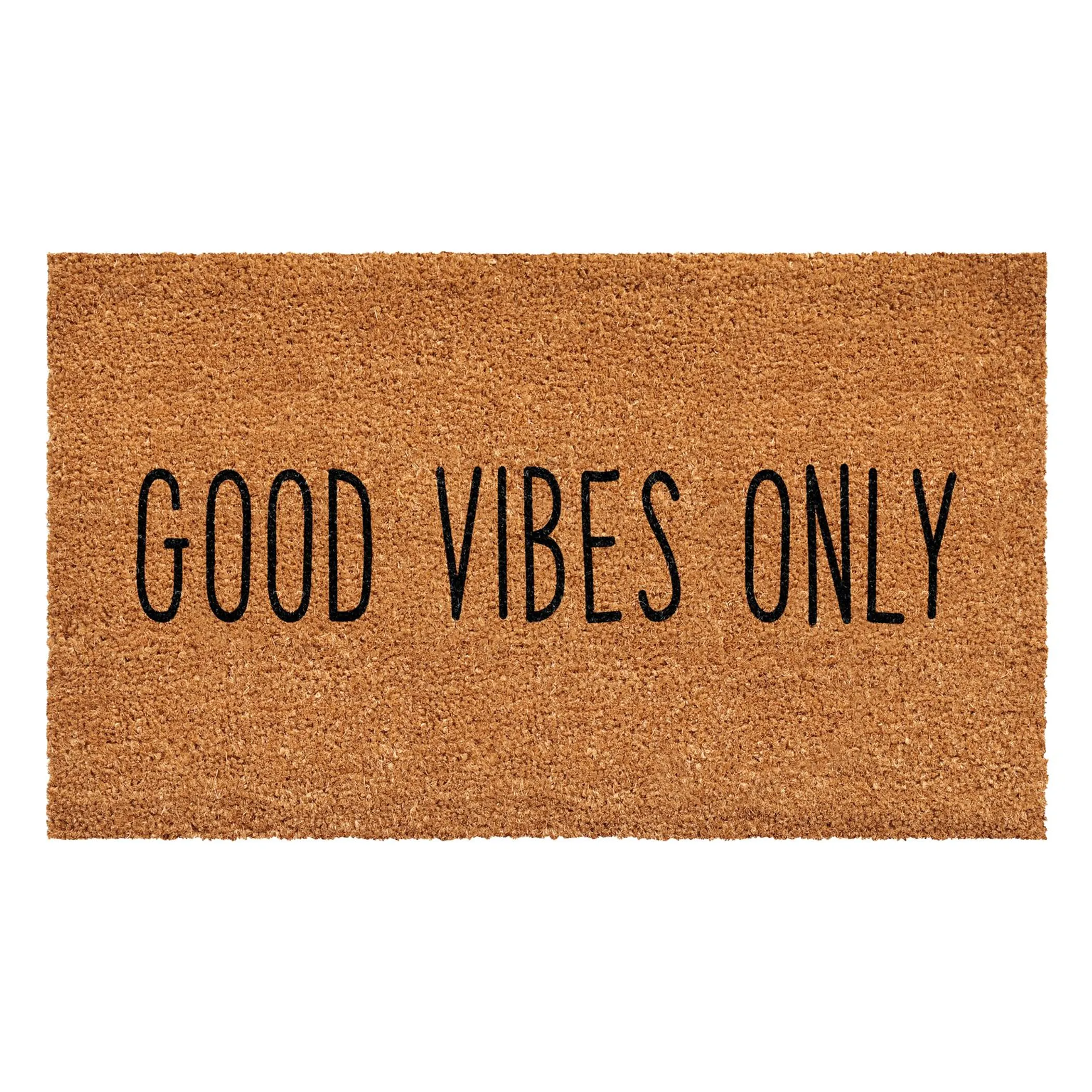 Thảm chùi chân xơ dừa Calloway Mills chữ Good Vibes Only