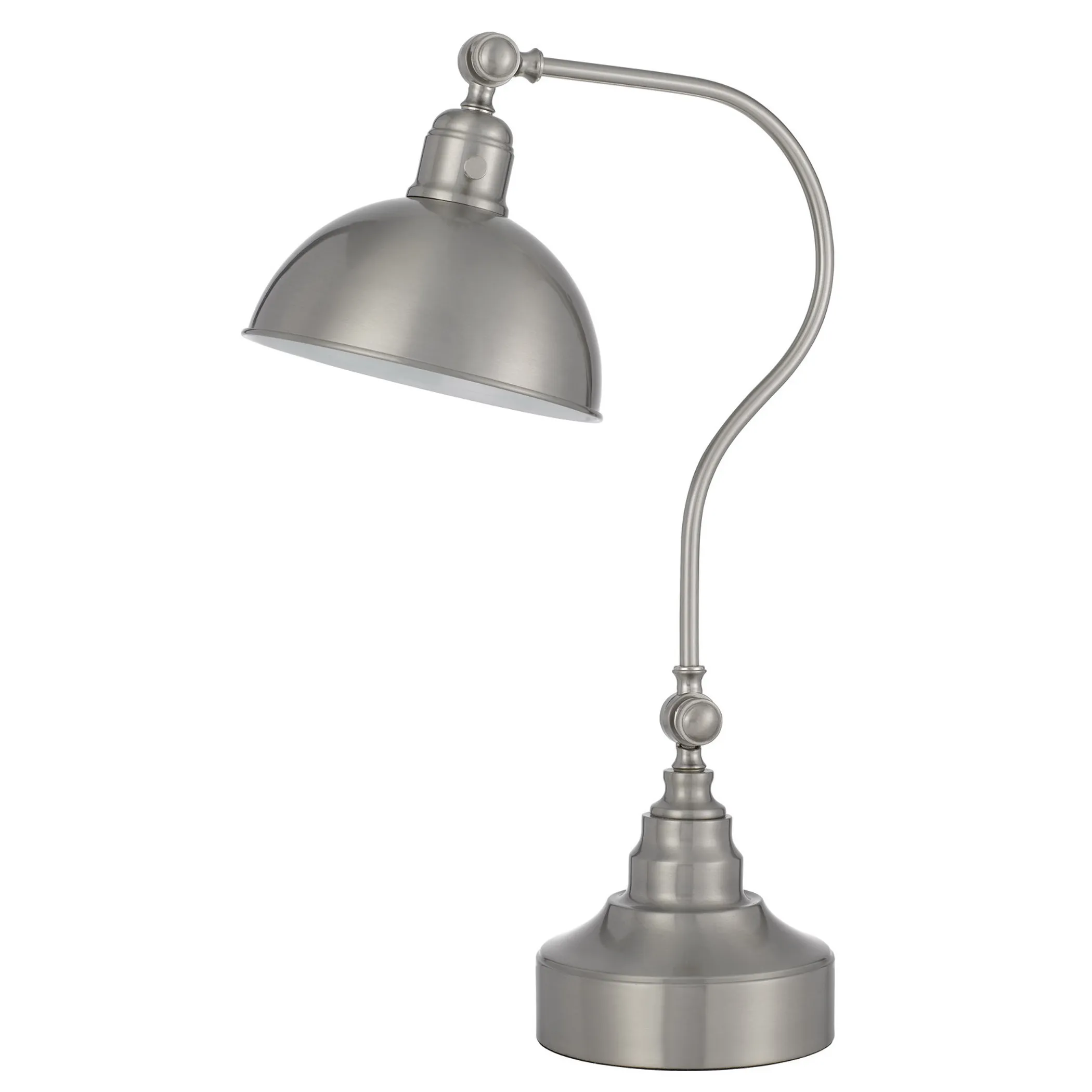 Đèn bàn kiểu đèn lồng kim loại nickel chụp mái vòm 64cm - Ảnh 3