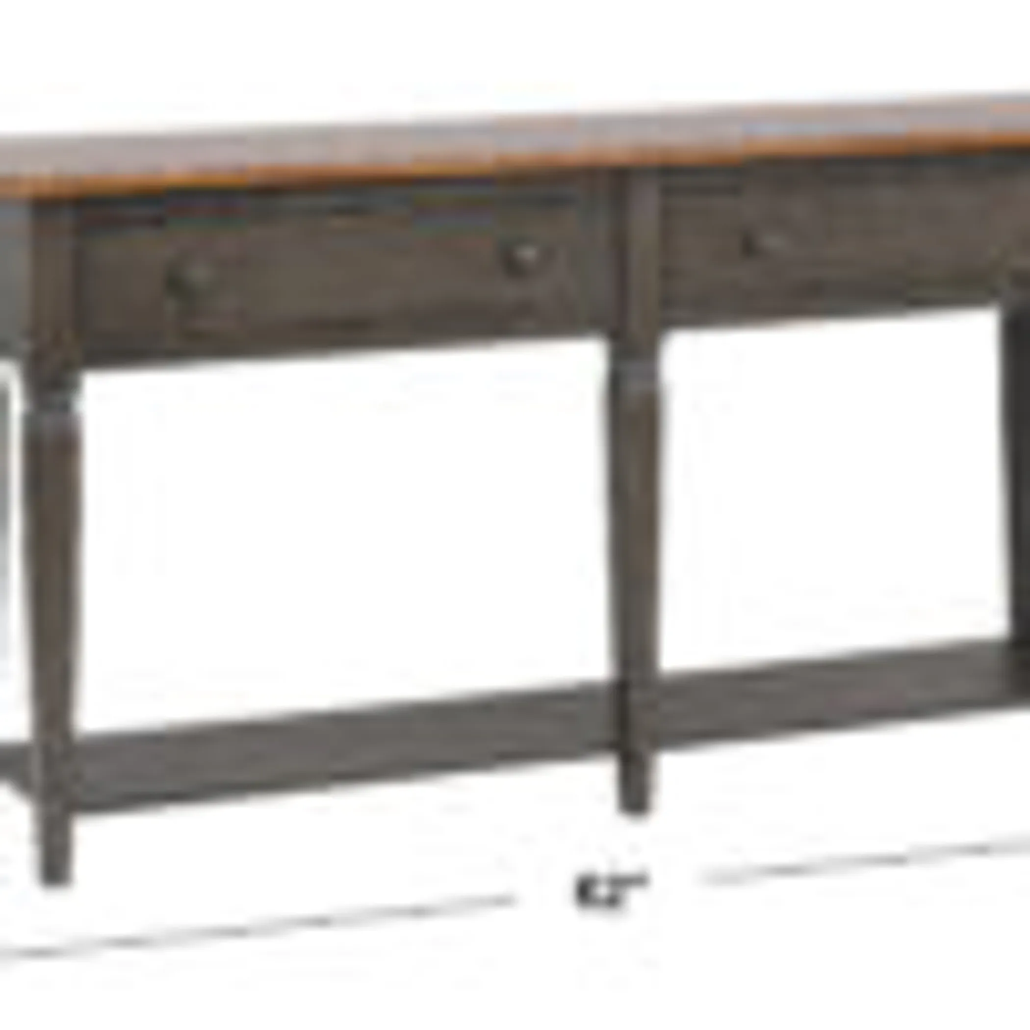 Bàn console Sunset Trading Dakota 157cm có ngăn kéo và kệ, gỗ tự nhiên hai tông nâu xám - Ảnh 4