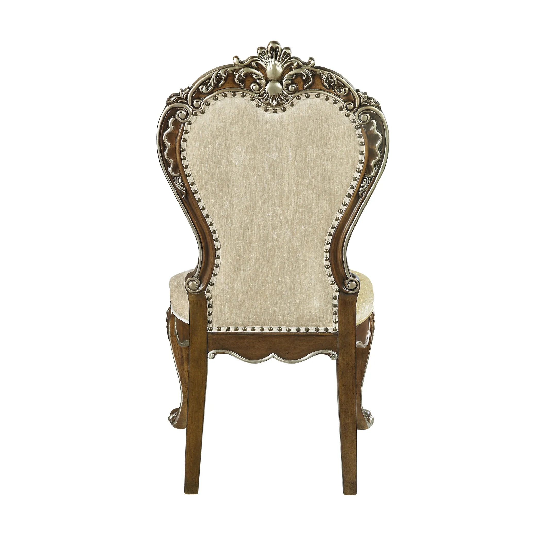 Bộ 2 ghế ăn bọc vải chenille khung gỗ tự nhiên - Ảnh 6