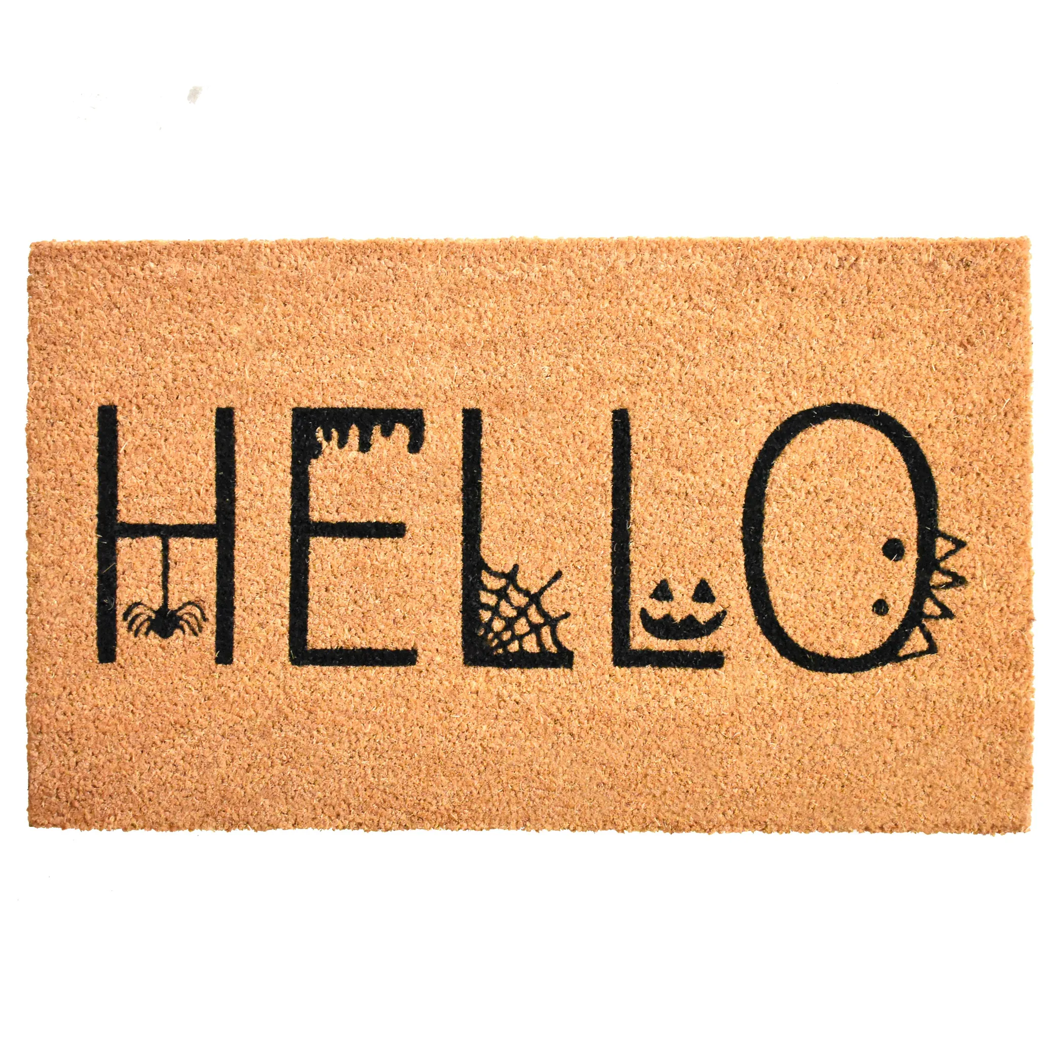 Thảm chùi chân xơ dừa Calloway Mills Halloween chữ Spooky Hello