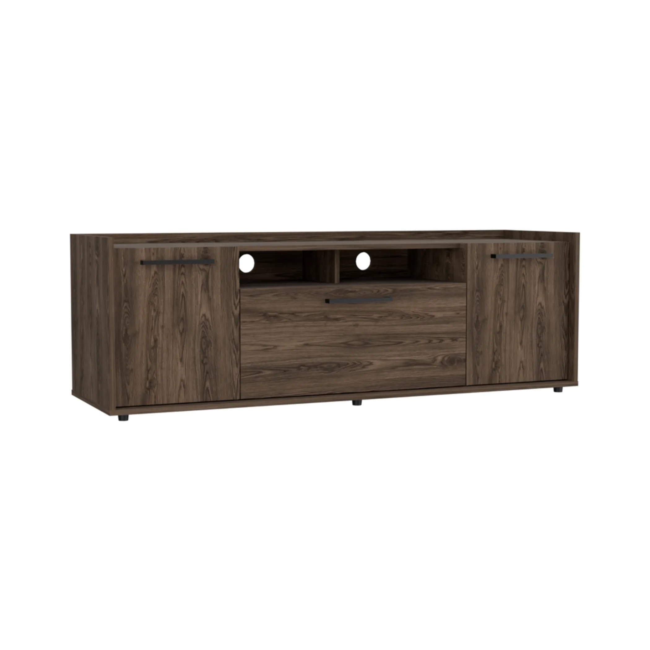 Kệ tivi Lyon cho tivi đến 55 inch, tủ hai cánh, màu gỗ óc chó sẫm - Ảnh 4