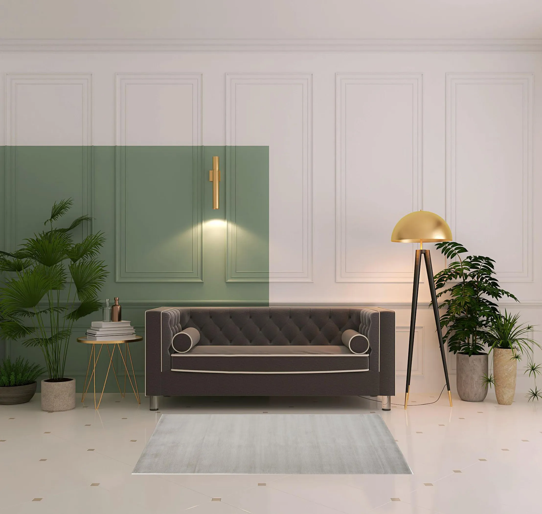 Thảm trải sàn dệt tay 1,2m x 1,8m màu xám bạc - Ảnh 2