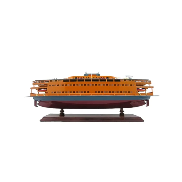 Mô hình phà Staten Island sơn vẽ tay màu đỏ mận 28cm