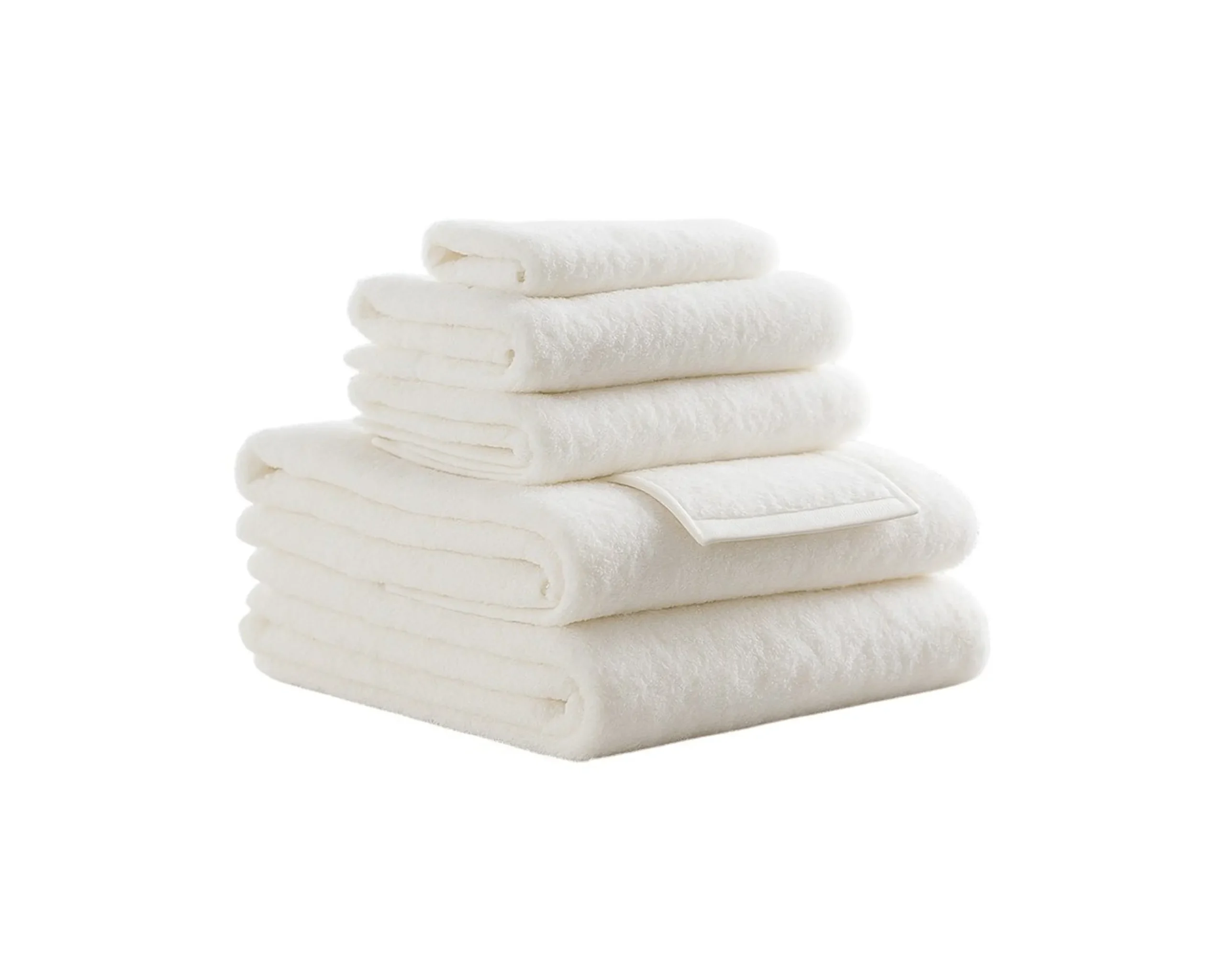 Bộ 6 khăn cotton terry nhanh khô màu trắng ngà - Ảnh 2