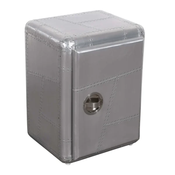 Tủ trang trí nhôm màu bạc rộng 46cm với một kệ