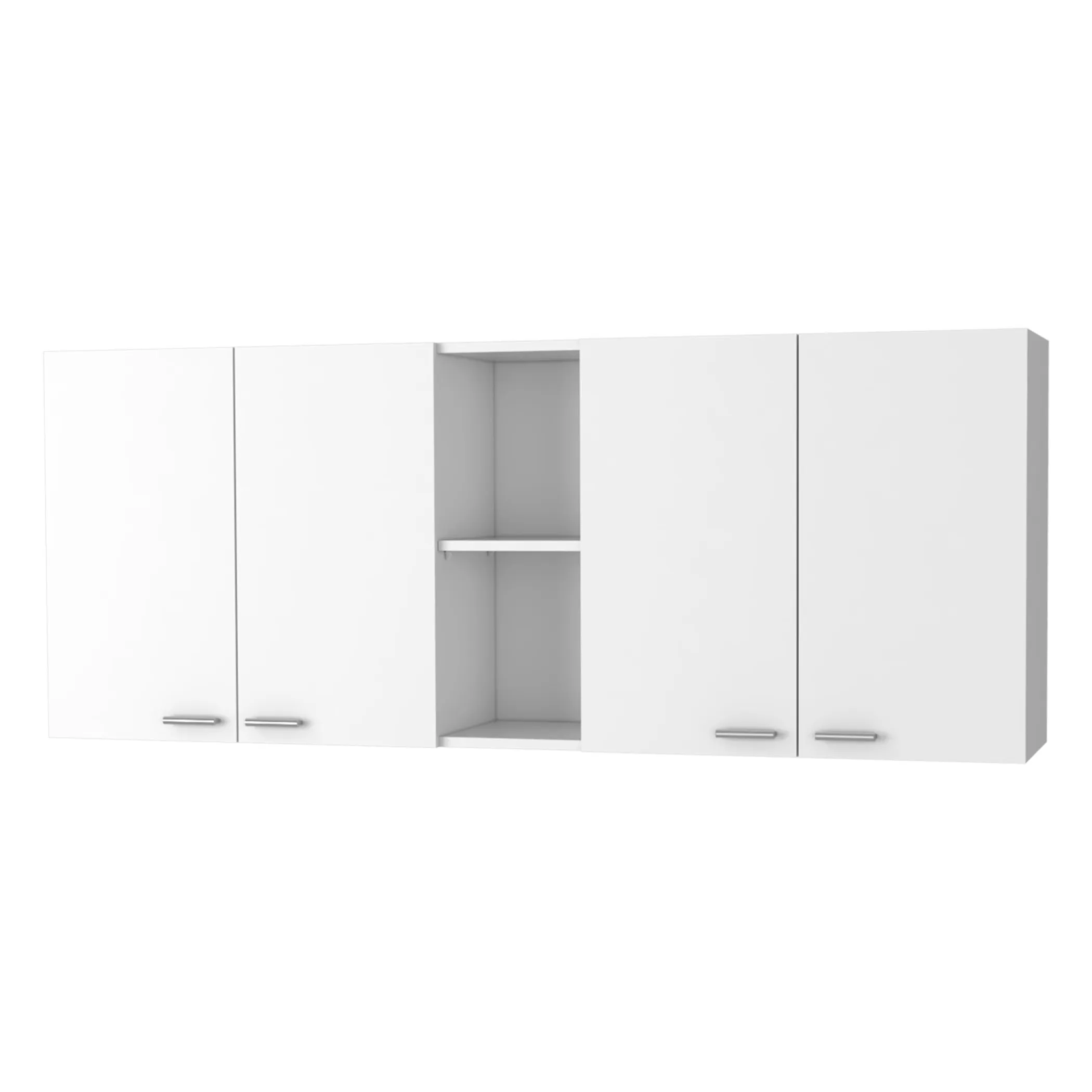 Tủ gỗ treo tường 4 cánh màu trắng rộng 150cm - Ảnh 2