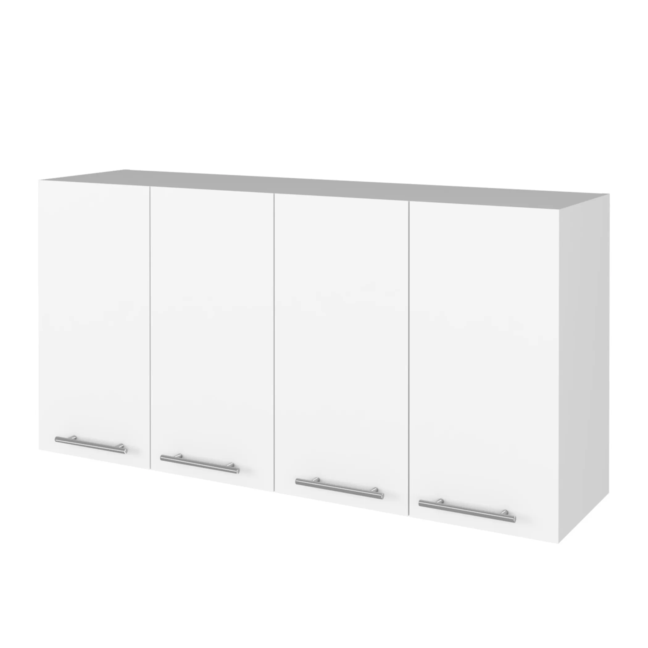 Tủ trang trí treo tường gỗ trắng rộng 119cm với bốn cánh - Ảnh 2