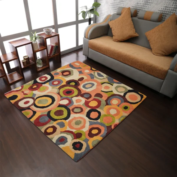 Thảm vuông len chần tay Rugsotic Carpets phong cách đương đại