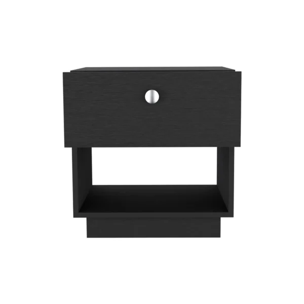 Tủ đầu giường 1 ngăn kéo gỗ công nghiệp màu đen 51cm