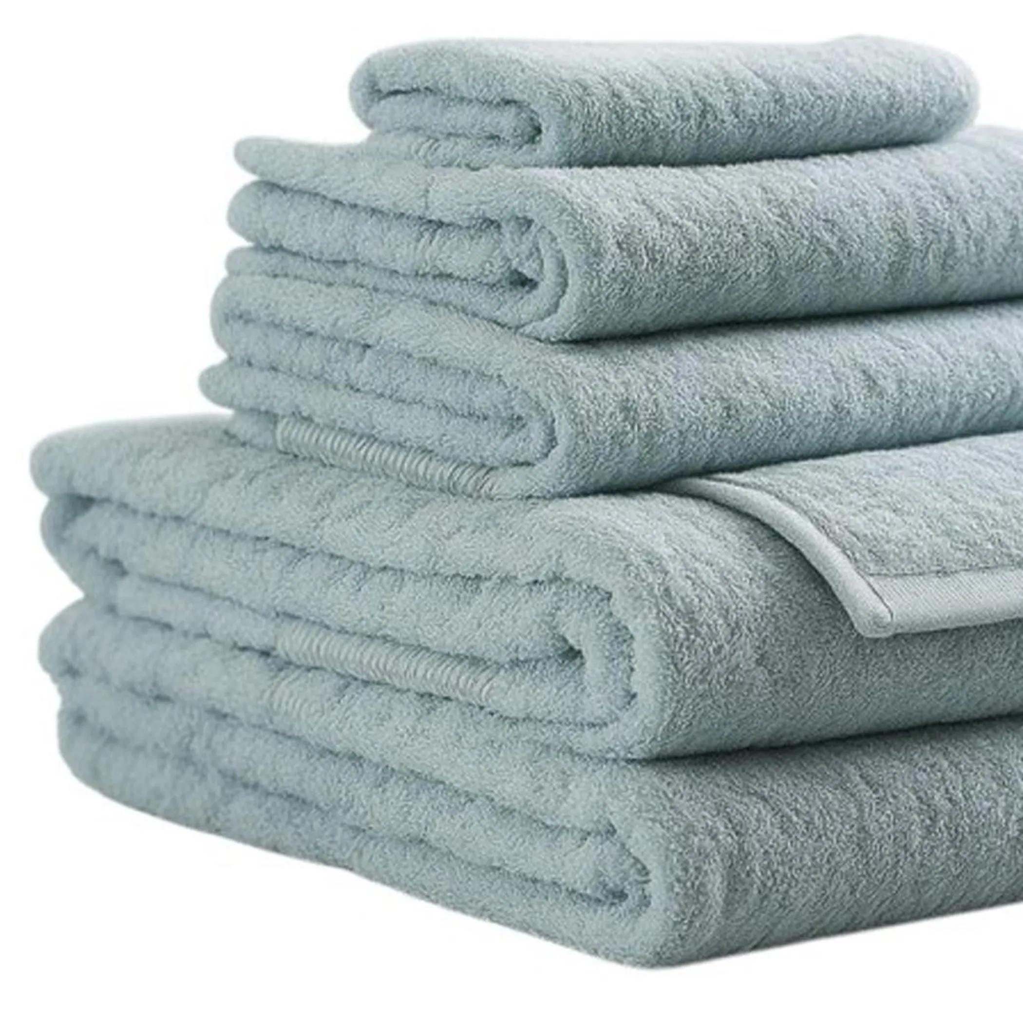 Bộ 6 khăn cotton terry nhanh khô màu xanh biển - Ảnh 5