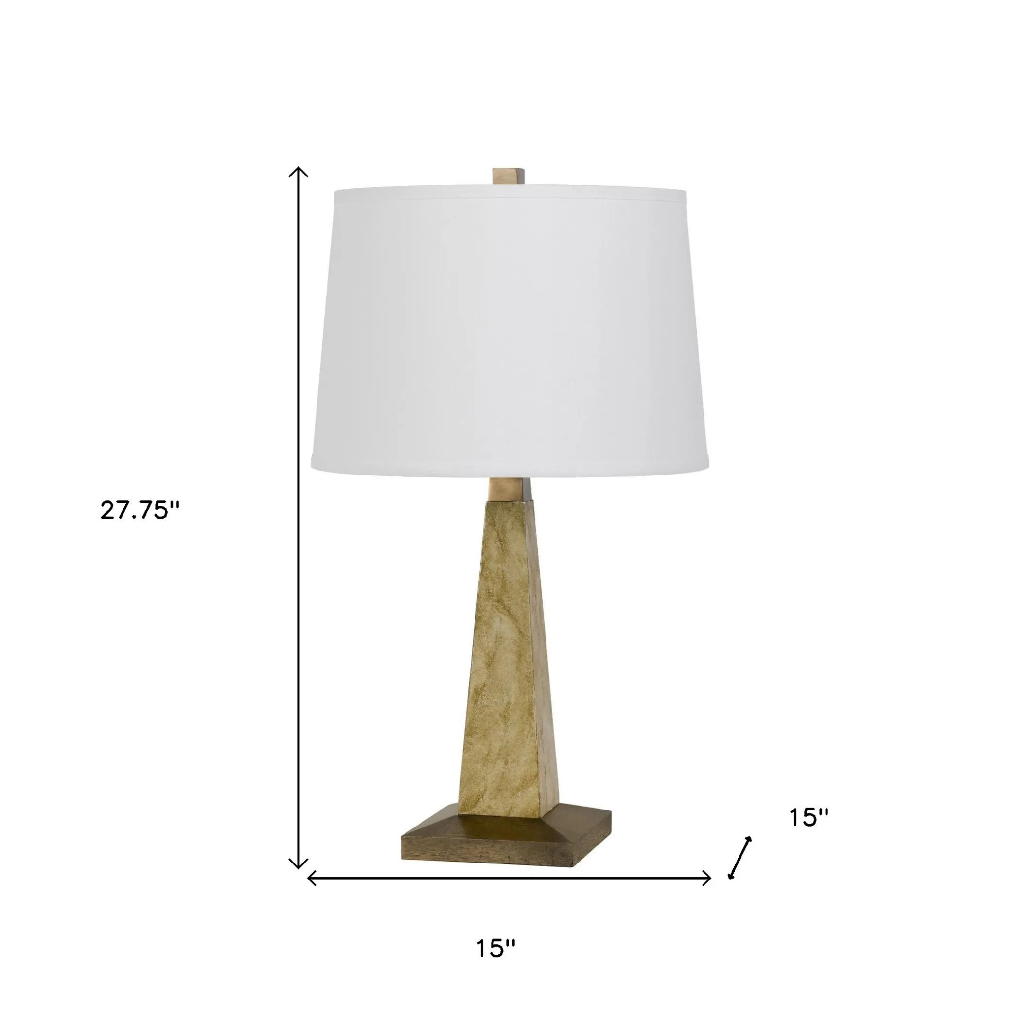 Đèn bàn màu nâu chụp dáng loe màu trắng ngà 71cm - Ảnh 5