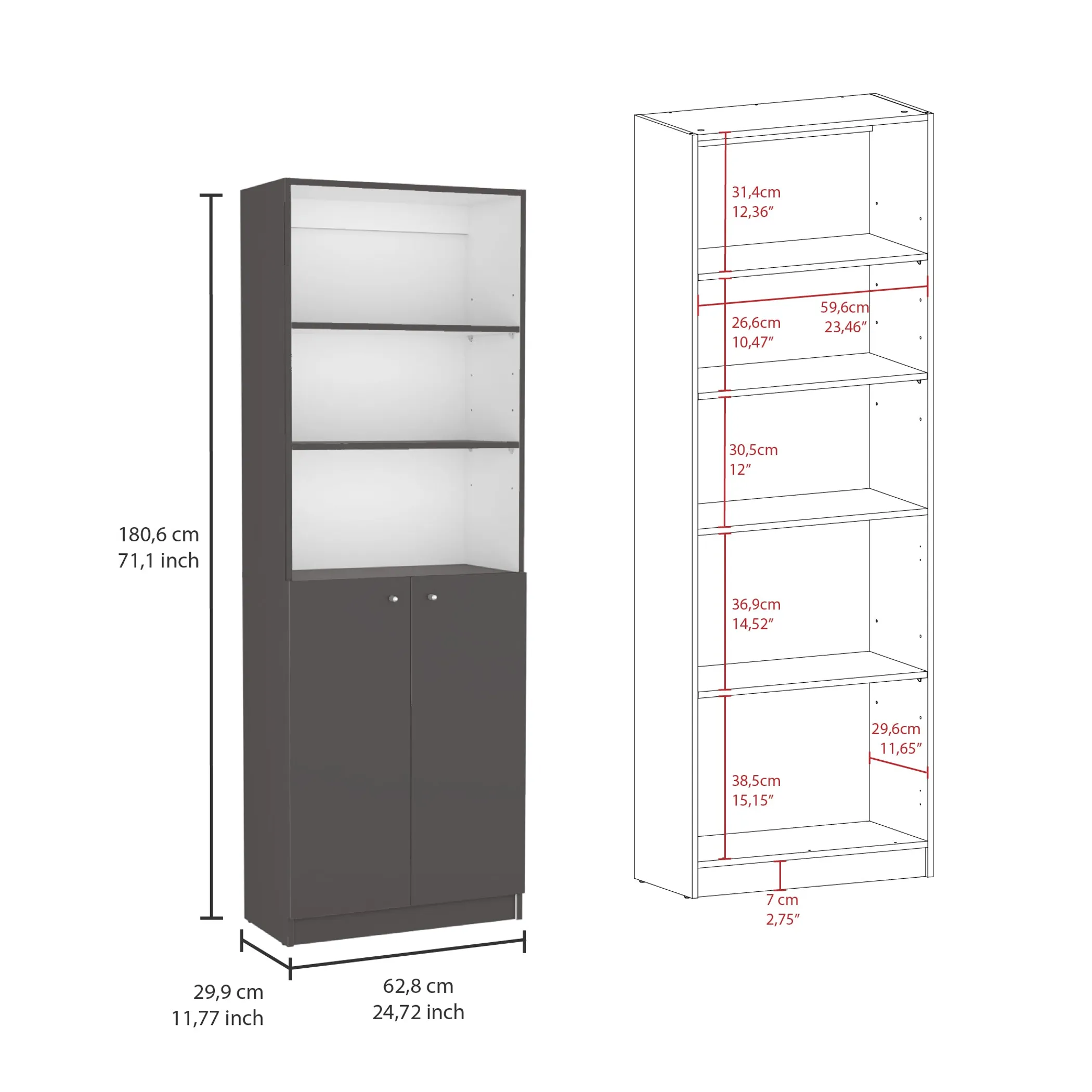 Bộ nội thất Lecanto 3 món màu trắng phối gỗ sồi sáng - Ảnh 6