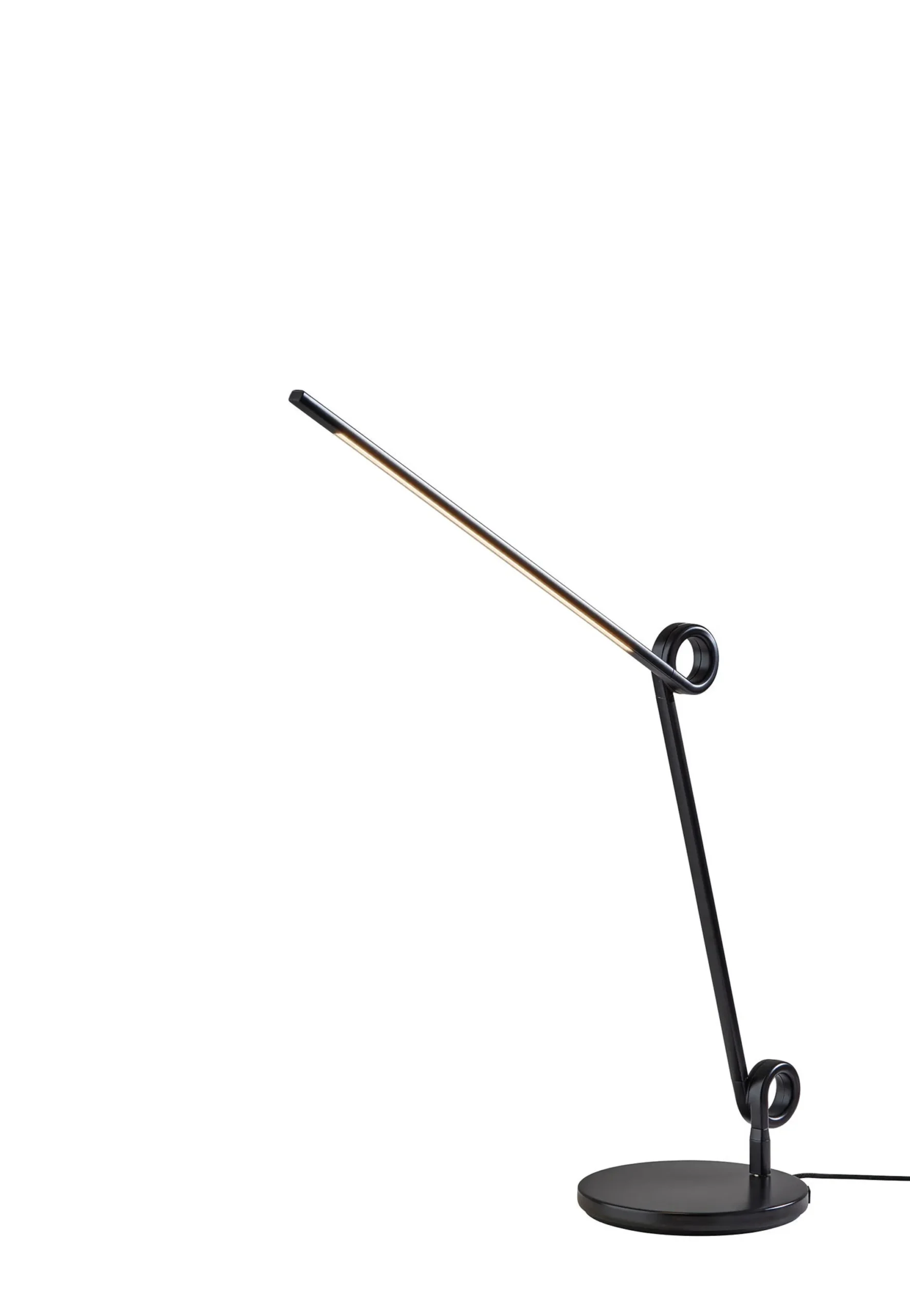 Đèn bàn làm việc LED USB kim loại màu đen 89cm - Ảnh 2