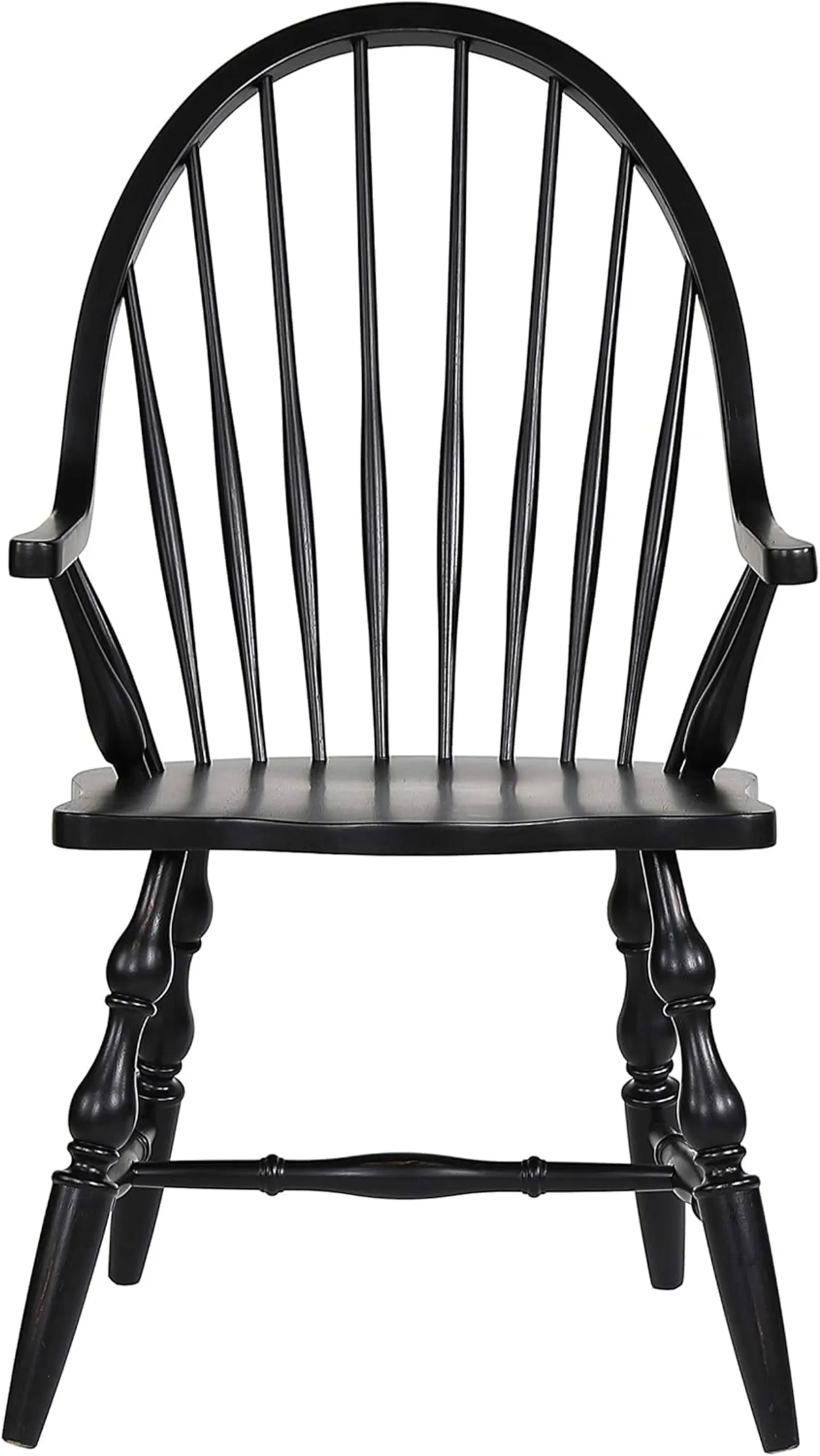 Ghế ăn có tay vịn lưng nan Windsor Sunset Trading Black Cherry Selections, lắp sẵn - Ảnh 3