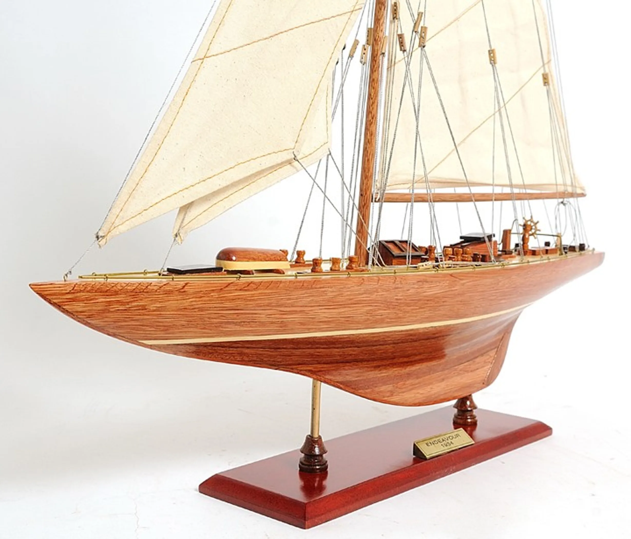 Mô hình du thuyền Endeavour bằng gỗ sơn vẽ tay 79cm - Ảnh 5