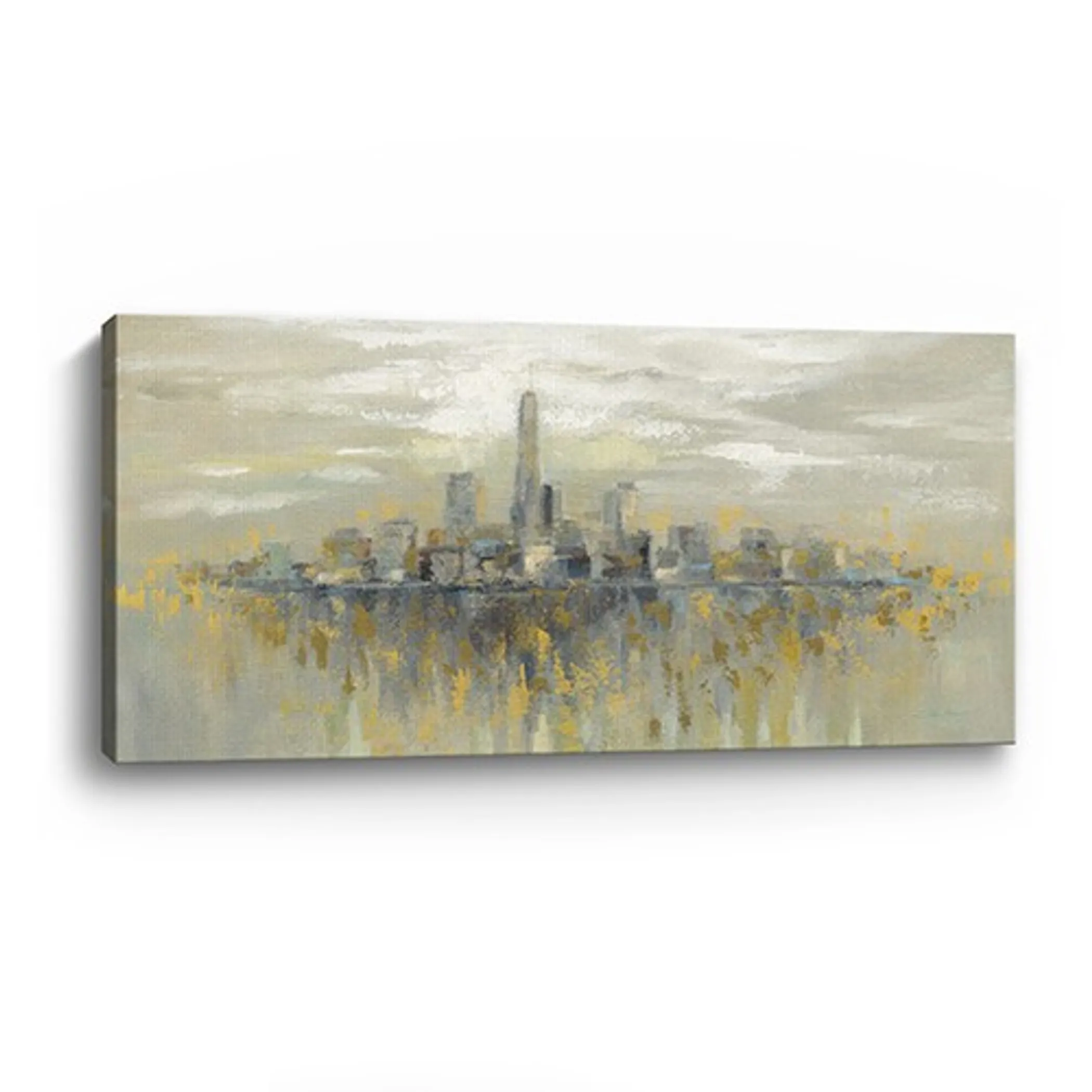 Tranh canvas đường chân trời Manhattan không khung 152cm x 76cm - Ảnh 4