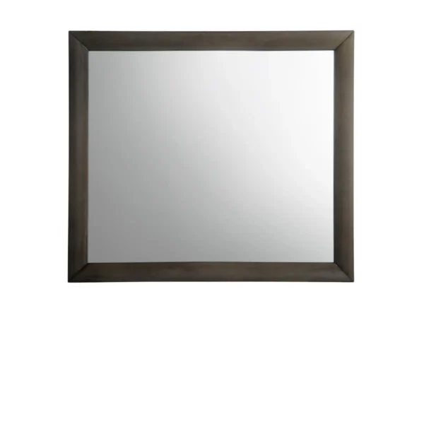 Gương trang trí 89cm khung gỗ sồi màu xám