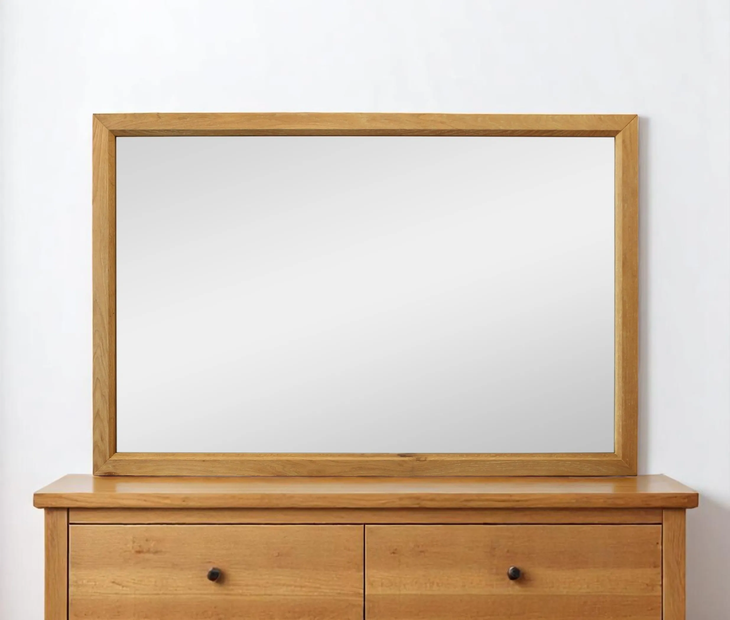 Gương trang trí treo tường khung gỗ đặc tự nhiên 102cm - Ảnh 2