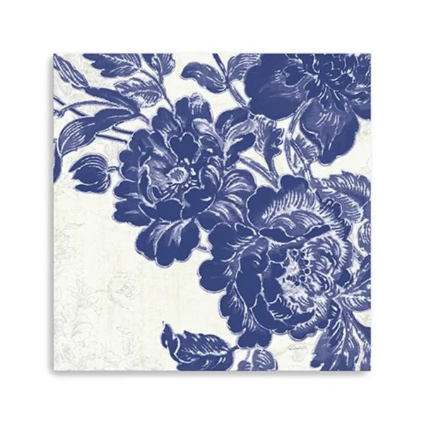 Tranh in không khung hoa hồng họa tiết toile xanh