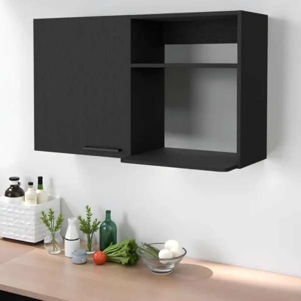 Tủ trang trí màu đen rộng 99cm với hai kệ