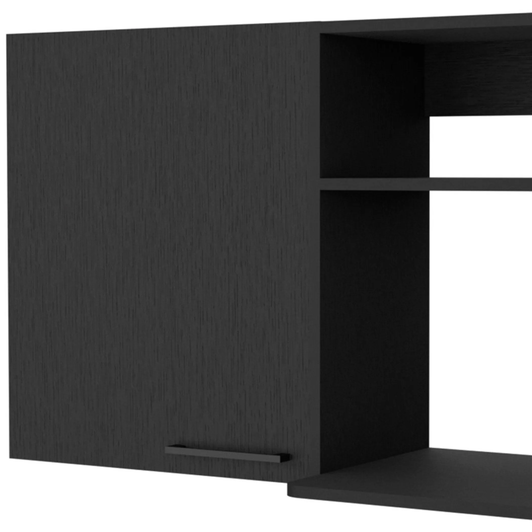 Tủ trang trí màu đen rộng 99cm với hai kệ - Ảnh 5