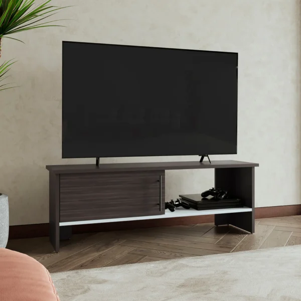 Kệ tivi Navia một cánh cửa và một kệ mở, rộng 120cm