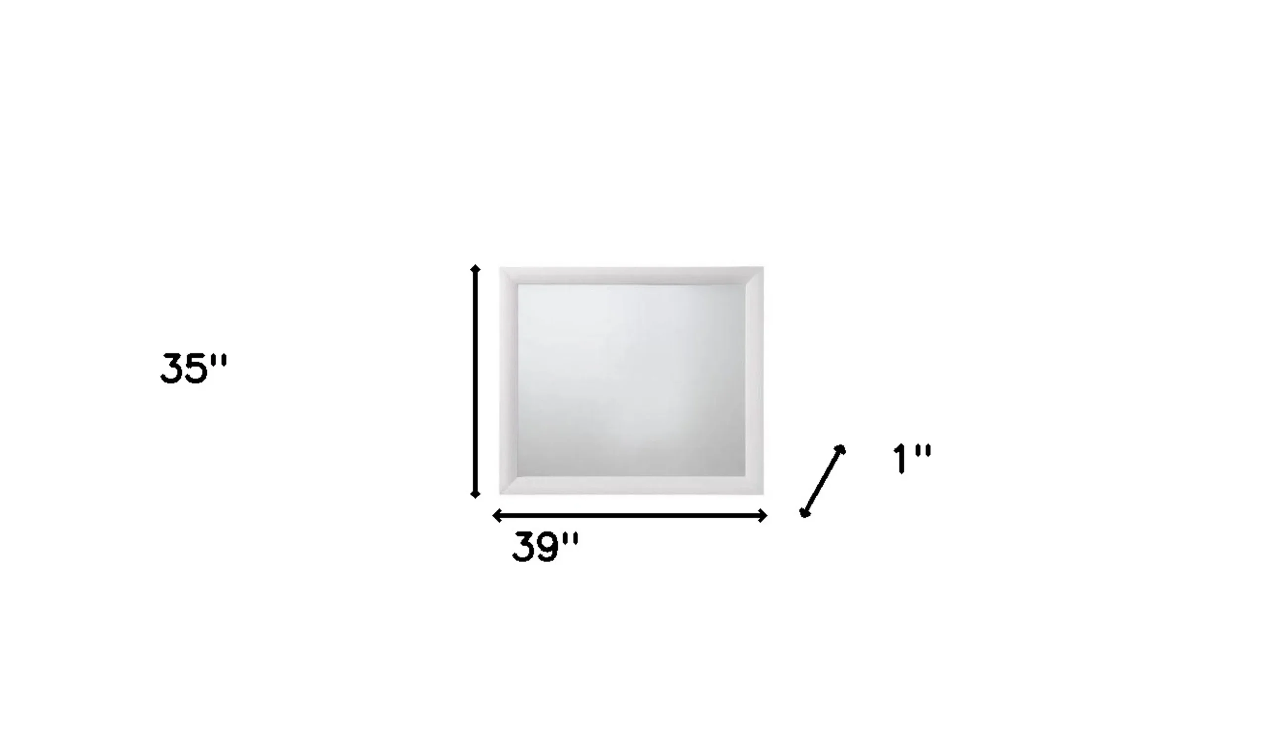 Gương tủ trang điểm chữ nhật 89cm màu trắng có khung, gắn lên tủ - Ảnh 5