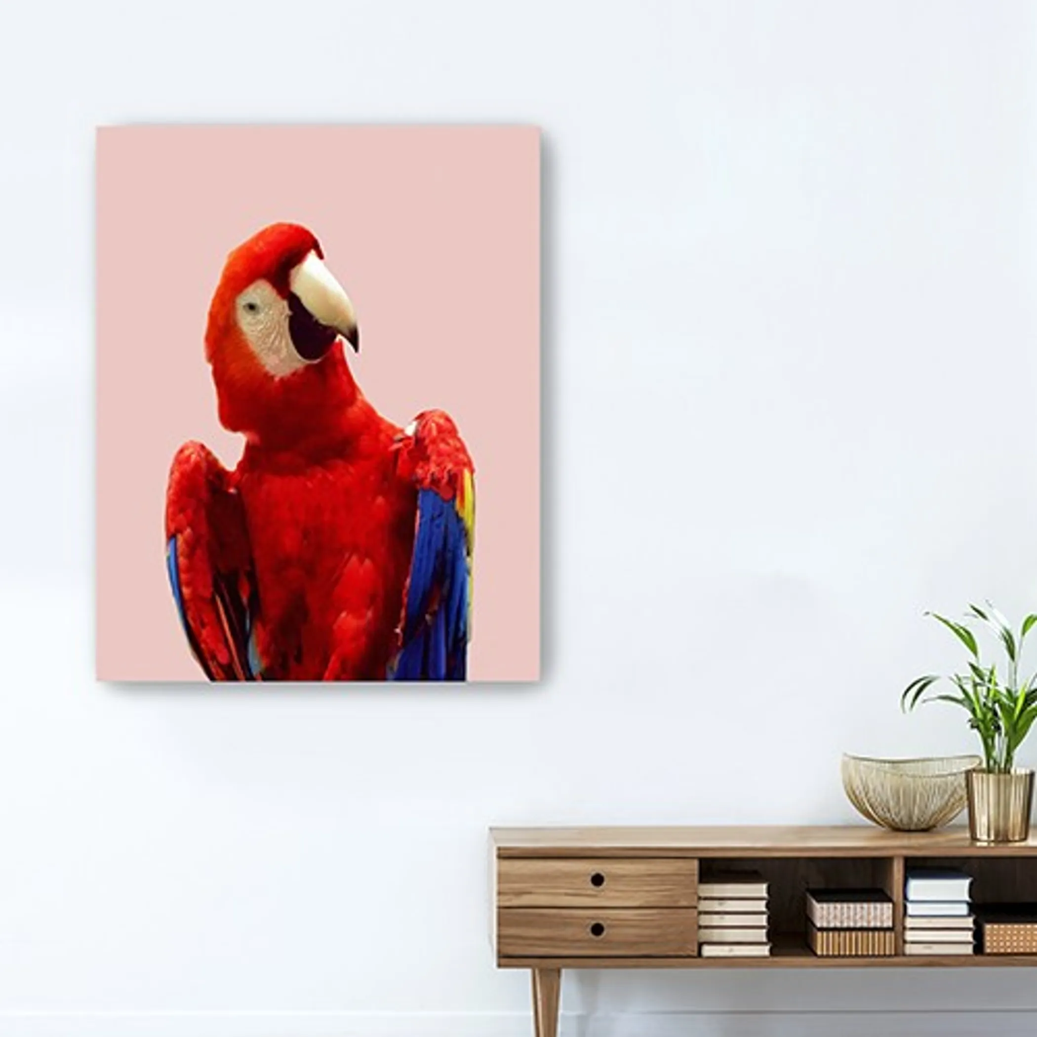Tranh canvas không khung hình chim rực rỡ sắc màu 76cm x 61cm - Ảnh 4