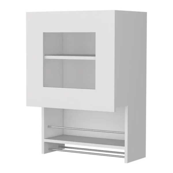 Tủ trang trí màu trắng rộng 51cm với hai ngăn kệ