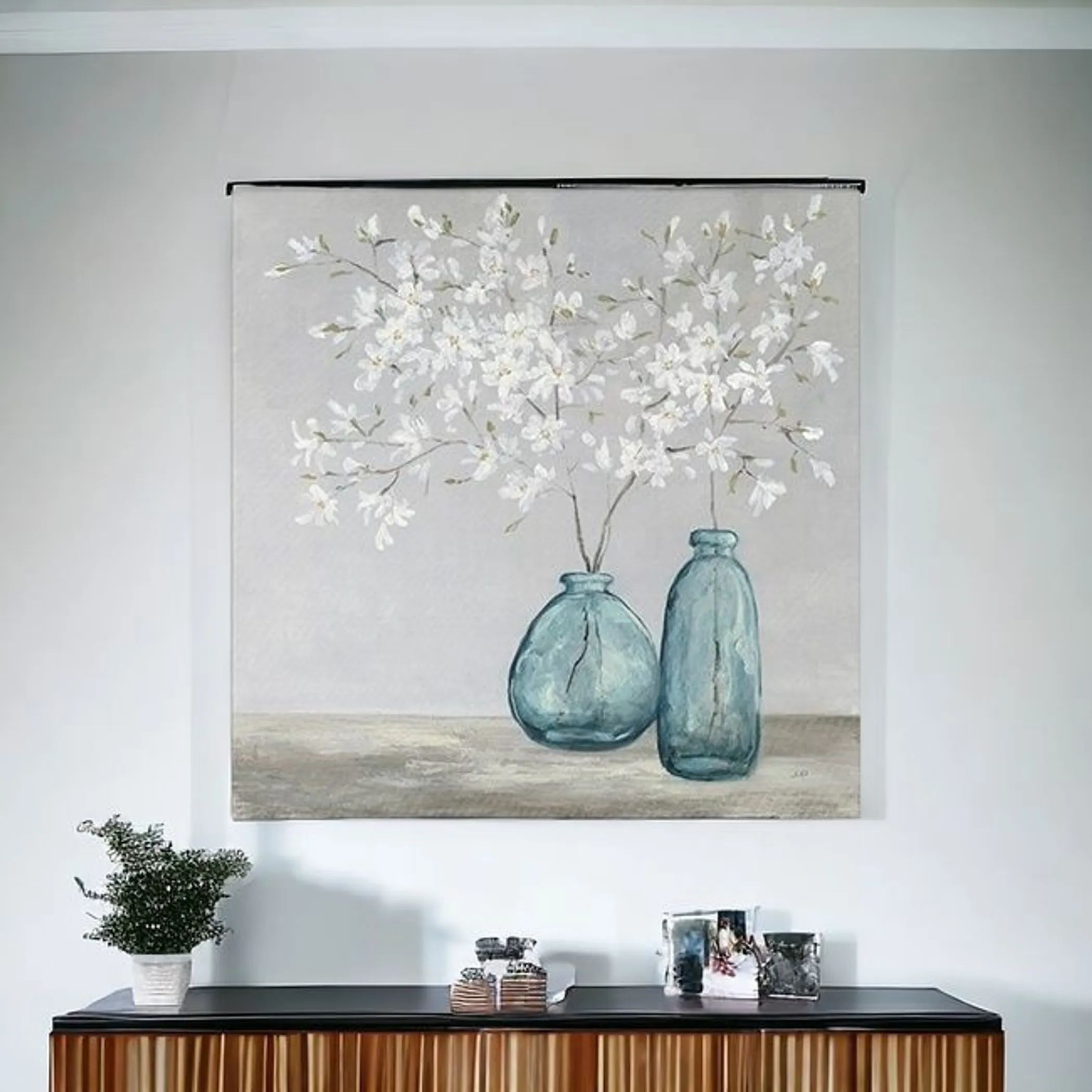 Tranh in không khung hoa trắng mùa xuân - Ảnh 2