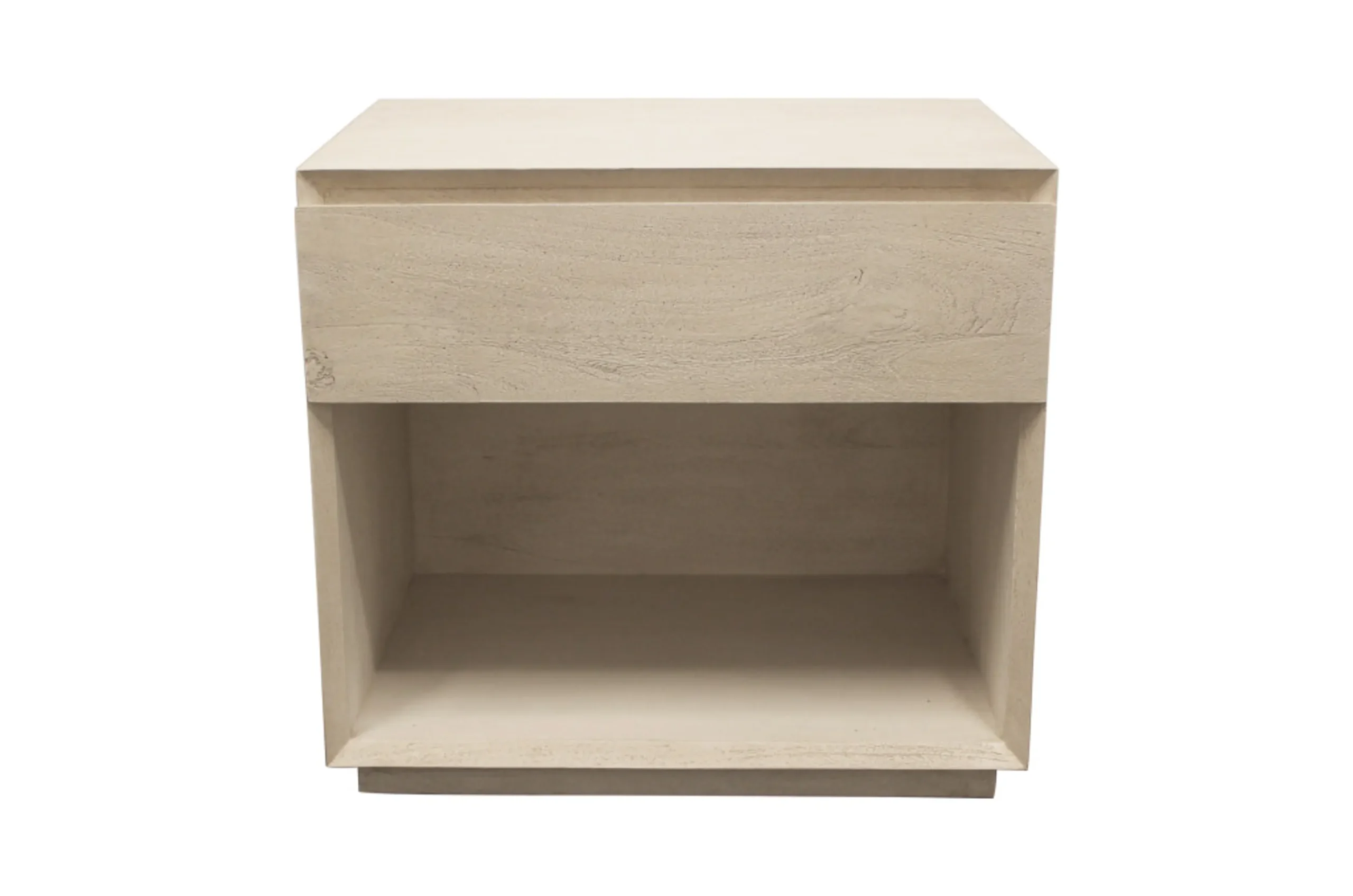 Tủ đầu giường gỗ tự nhiên 1 ngăn kéo màu gỗ mộc 61cm - Ảnh 2