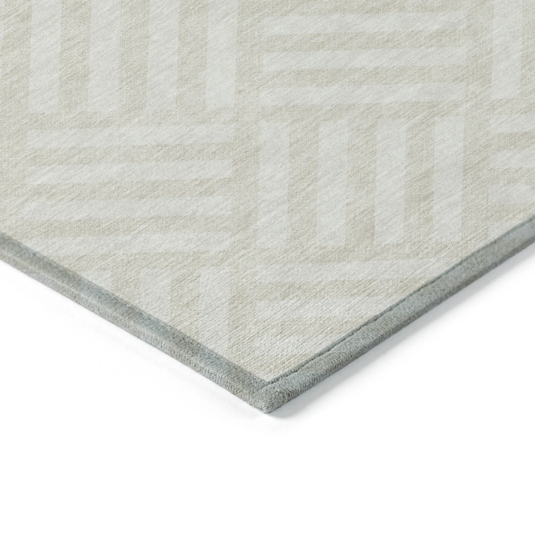 Thảm trải sàn giặt được 3m x 4,3m họa tiết hình học màu ngà và be - Ảnh 4