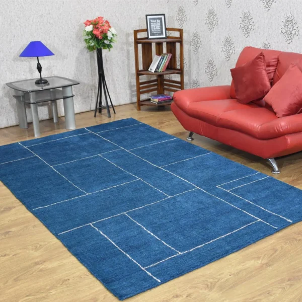 Thảm pha lụa dệt thắt tay Rugsotic Carpets họa tiết hình học